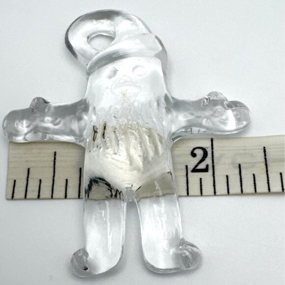 Kosta Boda Vintage MCM 70s Vallien Glass Santa Suncatcher Pendant Ornament - Picture 2 of 8